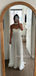 White Chiffon Sweetheart Long Evening Prom Dresses, Strapless Beach Wedding dress, MR9779