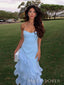 Unique Mermaid Blue Sweetheart Long Evening Prom Dresses, MR9791
