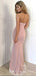 Rose Gold Mermaid Sweetheart Long Custom Side Slit Bridesmaid Dresses, MRB0134