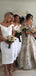 Off Shoulder White Satin Mermaid Long Cheap Bridesmaid Dresses, MRB0202