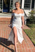 Sweetheart Mermaid Off Shoulder White Long Cheap Bridesmaid Dresses, MRB0209