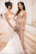 Sparkly V-neck Sequins Long Custom Bridesmaid Dresses, MRB0264