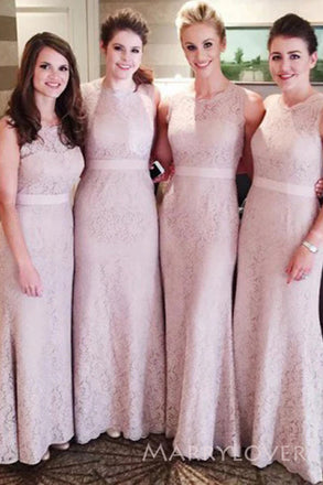 Simple Lace Mermaid Long Cheap Custom Bridesmaid Dresses, MRB0269