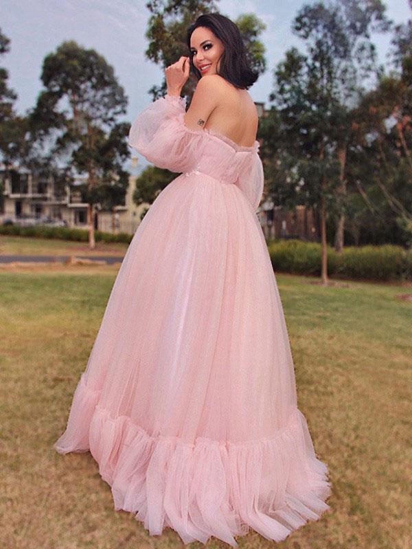 Pink Sweetheart Long Evening Prom Dresses, Cheap Sweet 16 Prom Dresses, PY016