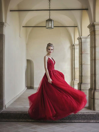 A-line Spaghetti Straps Cheap Evening Prom Dresses, Sweet 16 Prom Dresses, OL087