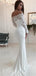Mermaid Off-shoulder Long Sleeves Lace Top Wedding dresses, WD0417