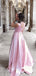 Simple A-line V Neck Cheap Evening Prom Dresses, Long Prom Dresses, PY031