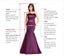 Simple Mermaid Red Sparkly Spaghetti Straps Long Evening Prom Dresses, Custom V-neck Prom Dress, BGS0051