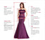 Burgundy Satin A-line Spaghetti Straps V Neck Simple Long Evening Prom Dresses, Cheap Custom prom dresses, MR7562