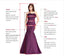 Simple Strapless High Slit Long Blue Evening Prom Dresses, Custom Mermaid Prom Dress, BGS0148