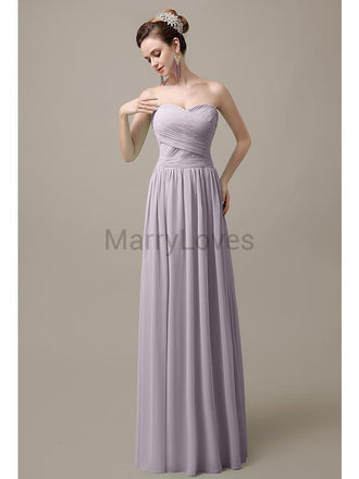 Sweetheart Pleats Chiffon Bridesmaid Dresses