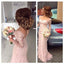 Charming Long Sleeves Lace Applique Mermaid Long Bridesmaid Dresses, BG51467 - Bubble Gown