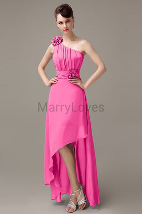 One Shoulder Chiffon Bridesmaid Dresses