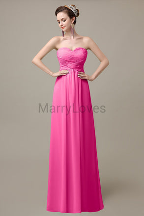 Sweetheart Sleeveless Chiffon Bridesmaid Dresses