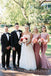 Dusty Pink Satin Off Shoulder Long Mermaid Bridesmaid Dresses , BN1082