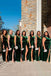 Dark Green Velvet Long Side Slit Bridesmaid Dresses, Cheap Custom Bridesmaid Dress, BN1121