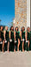 Dark Green Velvet Long Side Slit Bridesmaid Dresses, Cheap Custom Bridesmaid Dress, BN1121