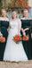 Off Shoulder Long Sleeves Dark Green Chiffon Lace Long  Custom Bridesmaid Dresses , BN1135