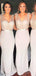 Simple V-neck  Long Mermaid Custom Bridesmaid Dresses , BN1162