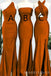 Mismatched Burnt Orange Long Mermaid Custom Bridesmaid Dresses , BN1190