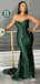 Simple Mismatched Dark Green Long Custom Bridesmaid Dresses , BN1209