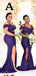 Mismatched Mermaid Long Side Slit Custom Bridesmaid Dresses , BN1210