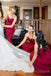 Simple Sweet Heart Dark Red Strapless Long Mermaid Custom Bridesmaid Dresses , BN1230