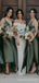 Sexy Spaghetti Straps V-neck Side Slit Long Custom Bridesmaid Dresses , BN1311