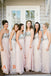 Mismatched A-line Sequins Long Custom Bridesmaid Dresses , BN1338