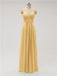 Spaghetti Strap Chiffon Floor Length Bridesmaid Dresses