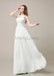 Square Neck Pleats Floor Length Bridesmaid Dresses