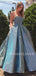 Sparkle A-Line Backless Long Evening Prom Dresses, Cheap Custom Prom Dresses,MR7317