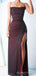 Sexy Sheath Black Tulle Long Mermaid Evening Prom Dresses, Spaghetti Straps Custom Prom Dresses, MR8290