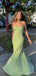 Spaghetti Straps Sparkly Long Evening Prom Dresses, Mermaid Custom Prom Dresses, MR8481