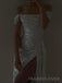 A-line White Side Slit Long Evening Prom Dresses, Custom Off Shoulder Prom Dress, MR8484