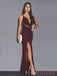 Sext Backless Mermaid Spaghetti Straps Sequins Long Evening Prom Dresses, Custom Prom Dress, MR8631