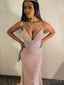 Popular Sequins Mermaid Spaghetti Straps Long Evening Prom Dresses, Custom Prom Dress, MR8762