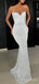 Simple Sweet Heart Mermaid Spaghetti Straps Long Evening Prom Dresses, Custom Prom Dress, MR8771