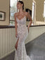 Formal Sequins Mermaid Spaghetti Straps Long Evening Prom Dresses, Custom Sparkly Prom Dress, MR8779