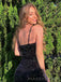 Popular Black Sequins Mermaid Long Evening Prom Dresses, Custom Spaghetti Straps Prom Dress, MR8784