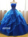 Ball Gown Organza Sleeveless Lace Up Back With Beads Prom Dresses, OL046