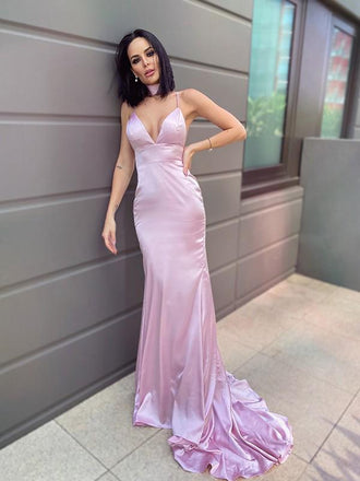 Sexy Mermaid Spaghetti Straps Evening Prom Dresses, Cheap Prom Dresses, PY013