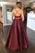 Two-pieces Halter Floor-length Beading Top Long Prom Dresses With Pocket, PD0555