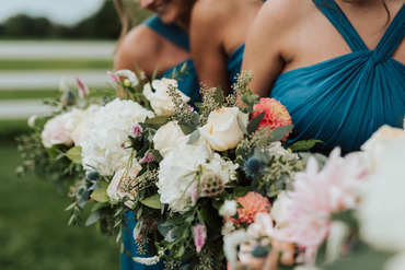 A-line Floor-length Sleeveless Long Blue Bridesmaid Dresses, BD0624