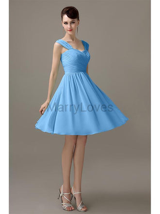Straps Chiffon Short Bridesmaid dresses