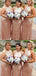 Rose Gold Sequin Plus Size Bridesmaid Dresses,Cheap Bridesmaid Dresses,WGY0299