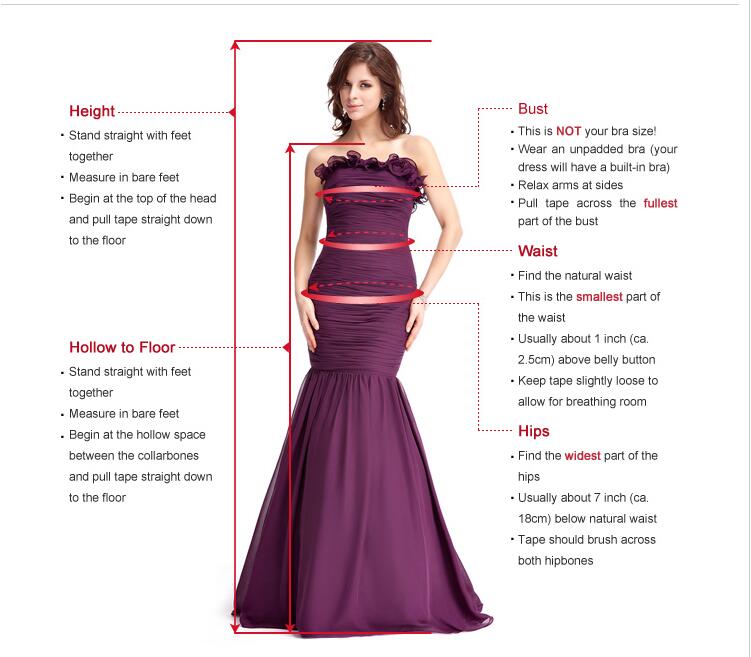 A-line V-neck Spaghetti Straps Prom Dresses With Split, PD0594