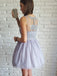 New Arrival V-neck Sleeveless Appliques Top Tulle Skirt Homecoming Dresses, HD0449