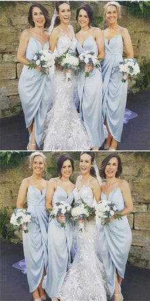 Newest Spaghetti Straps Sexy Sweetheart Bridesmaid dresses With Pleats, BD0516