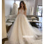 Elegant Off-shoulder See Through Tulle Dream Wedding Dresses, BGH043